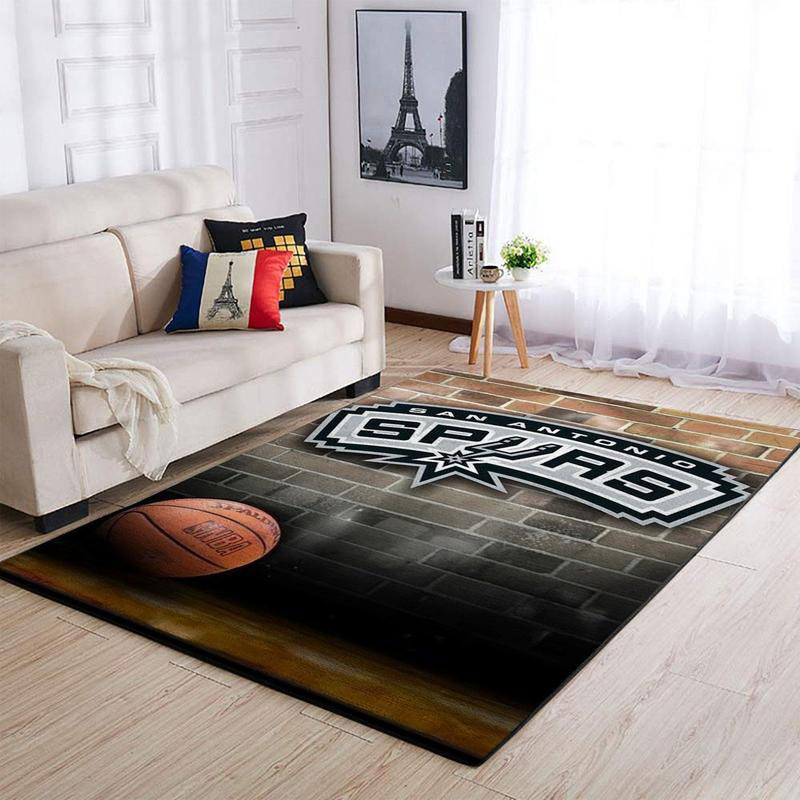 San Antonio Spurs Area Rug NBA Area Rug Bathroom Rug Indoor Outdoor Rugs Rectangle Carpet