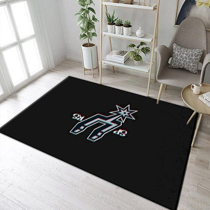 San Antonio Spurs Area Rug NBA Area Rug Living Room Rug Outdoor Rug Rectangle Carpet