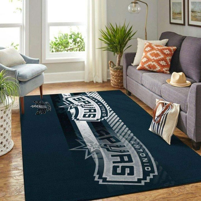 San Antonio Spurs Rug NBA Area Rug Bedroom Area Rug Indoor Outdoor Rug Rectangle Carpet