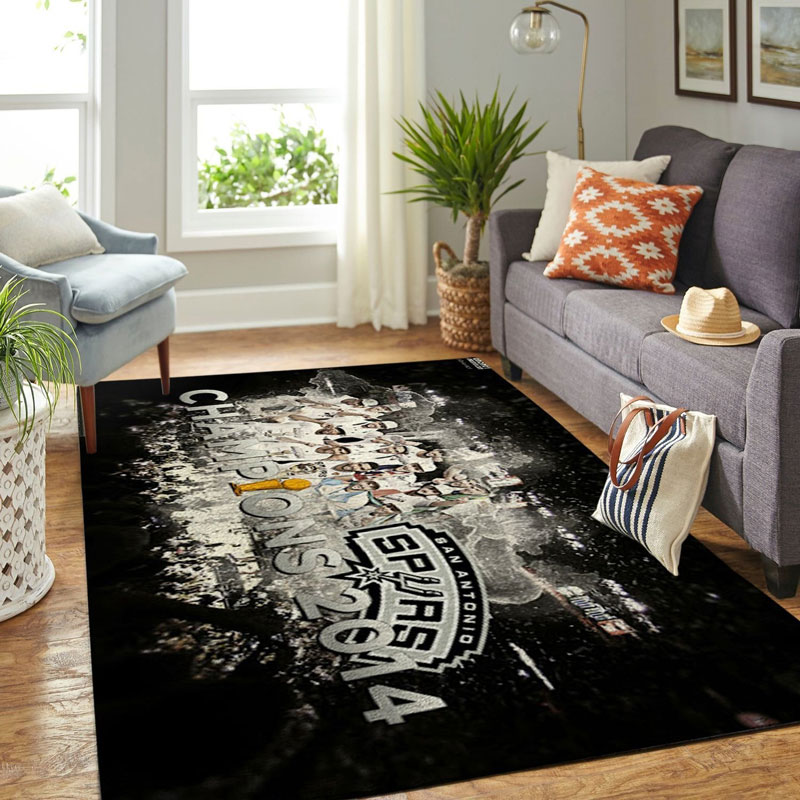 San Antonio Spurs Rug NBA Area Rug Bathroom Rugs Indoor Rug Rectangle Carpet