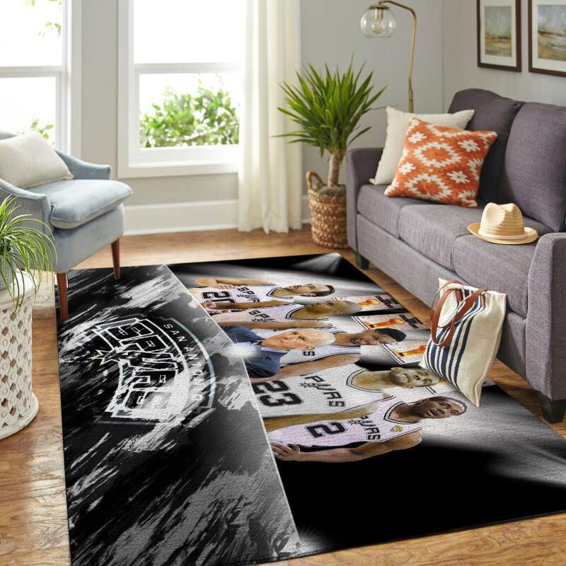 San Antonio Spurs Area Rug NBA Area Rug Bedroom Rug Indoor Outdoor Rugs Rectangle Carpet