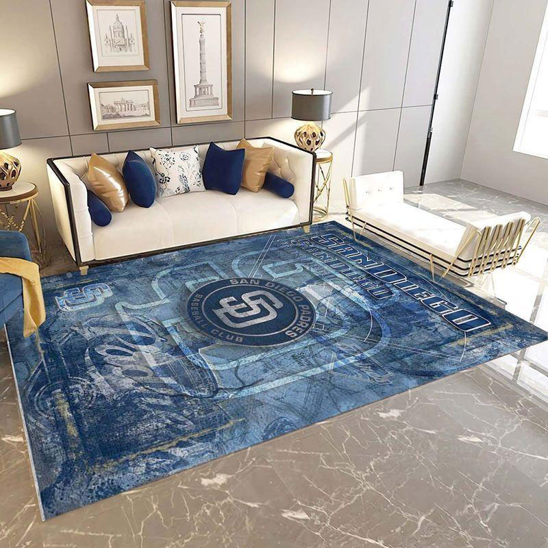 San Diego Padres Area Rug MLB Area Rug Kitchen Rug Indoor Rugs Rectangle Carpet
