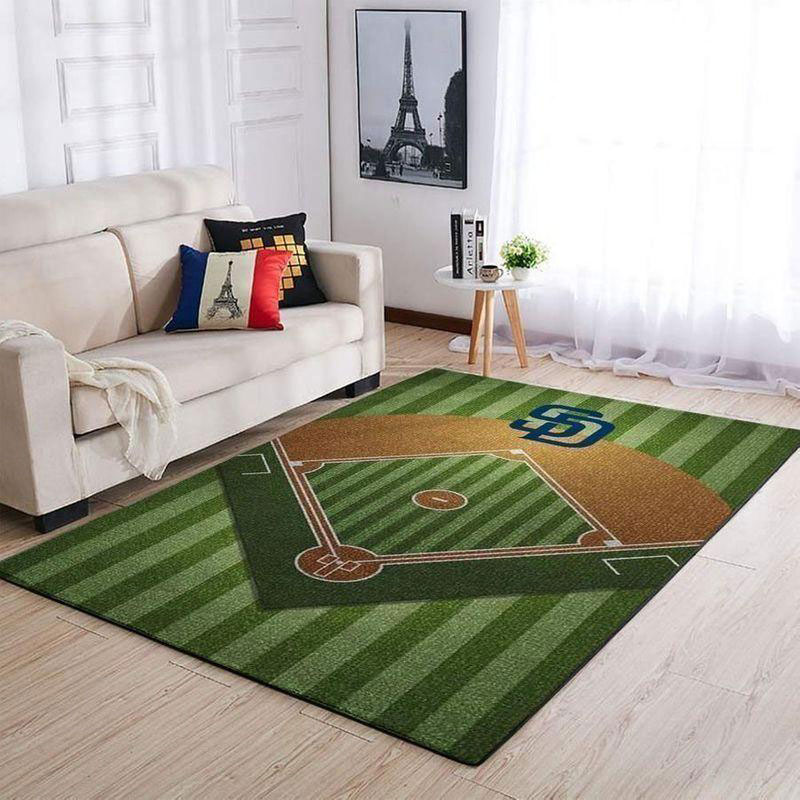 San Diego Padres Area Rug MLB Area Rug Bathroom Rug Indoor Outdoor Rug Rectangle Carpet