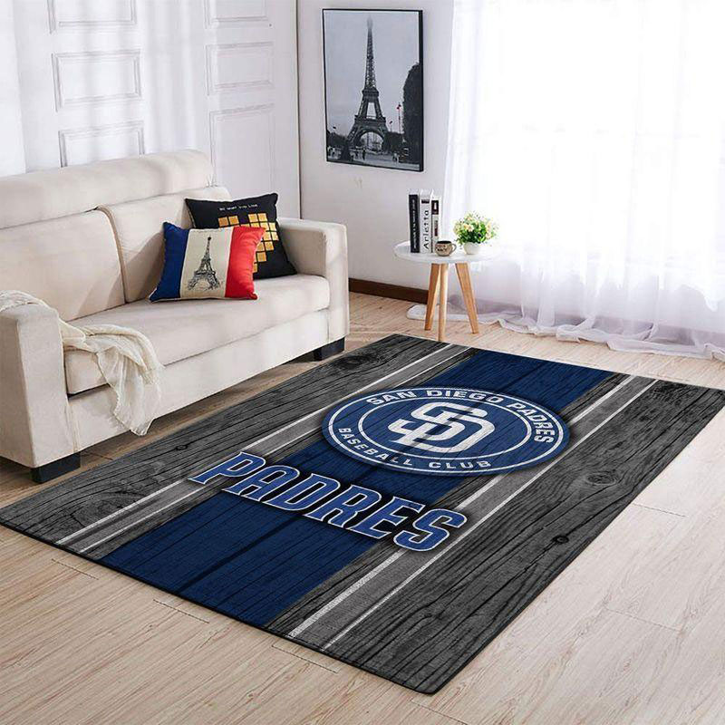 San Diego Padres Area Rug MLB Area Rug Dining Room Rug Indoor Outdoor Rugs Rectangle Carpet