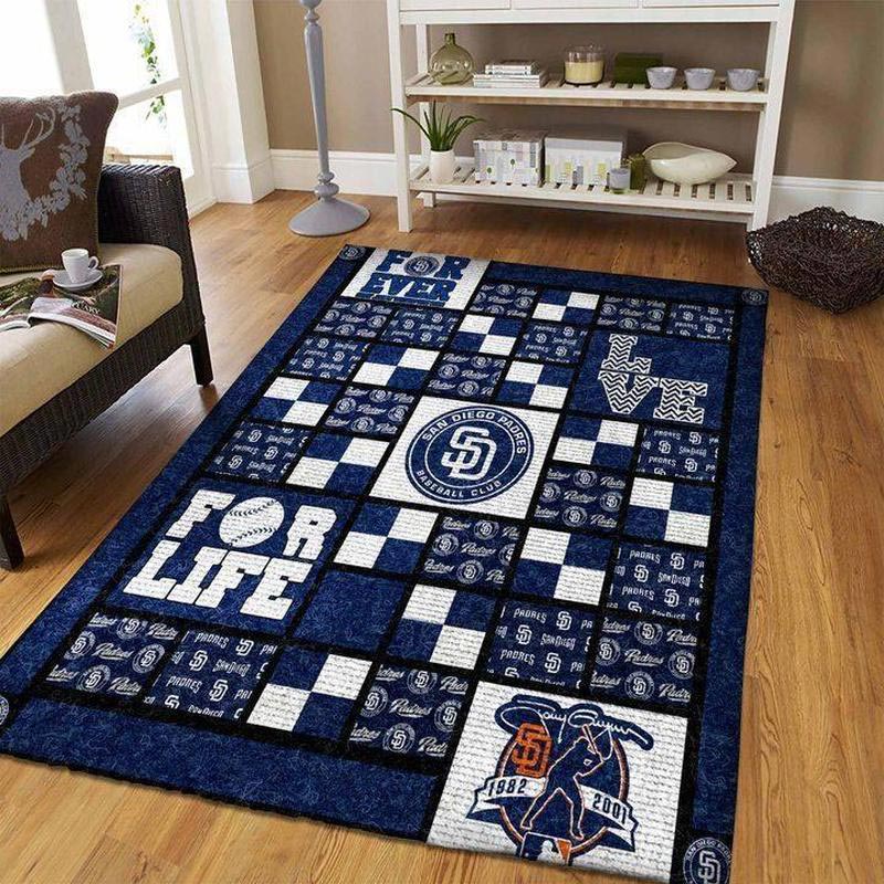 San Diego Padres Area Rug MLB Area Rug Living Room Area Rug Outdoor Rug Rectangle Carpet