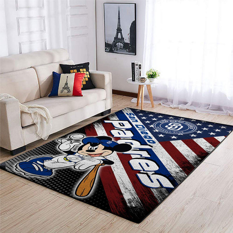 San Diego Padres Rug MLB Area Rug Bathroom Rugs Indoor Outdoor Rugs Rectangle Carpet