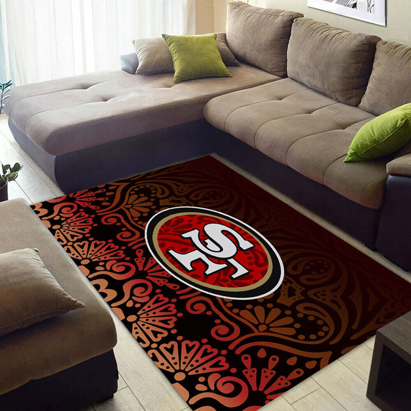 San Francisco 49ers Area Rug NFL Area Rug Bathroom Rug Outdoor Rugs Rectangle Carpet