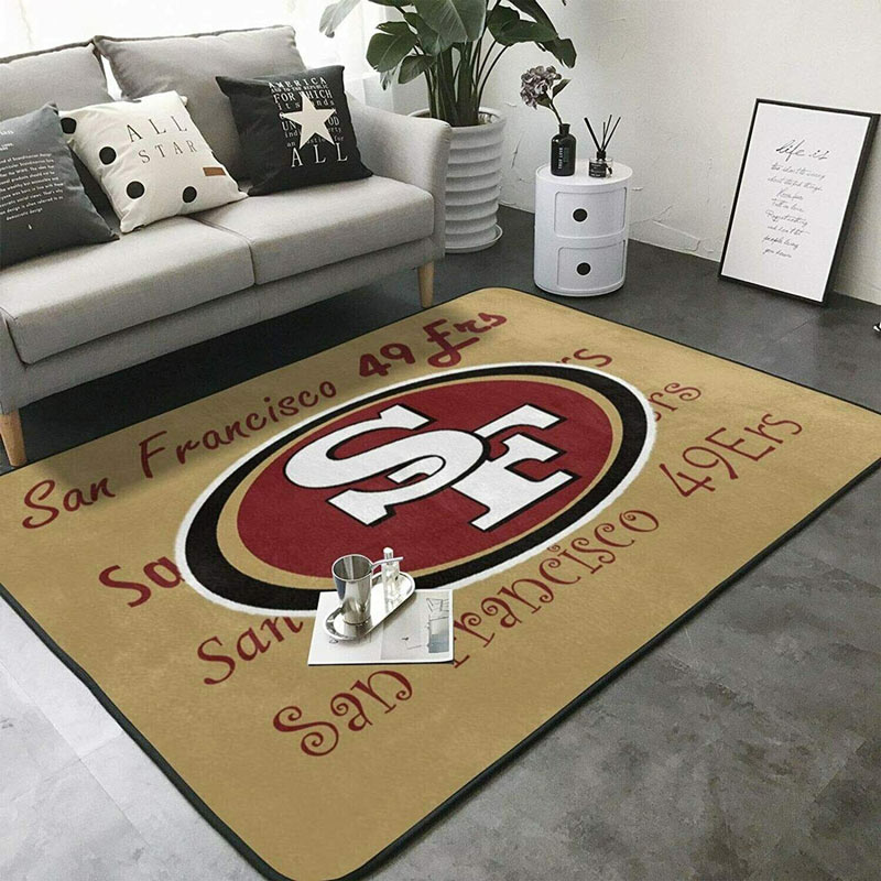 San Francisco 49ers Rug NFL Area Rug Living Room Area Rug Indoor Outdoor Rugs Rectangle Carpet