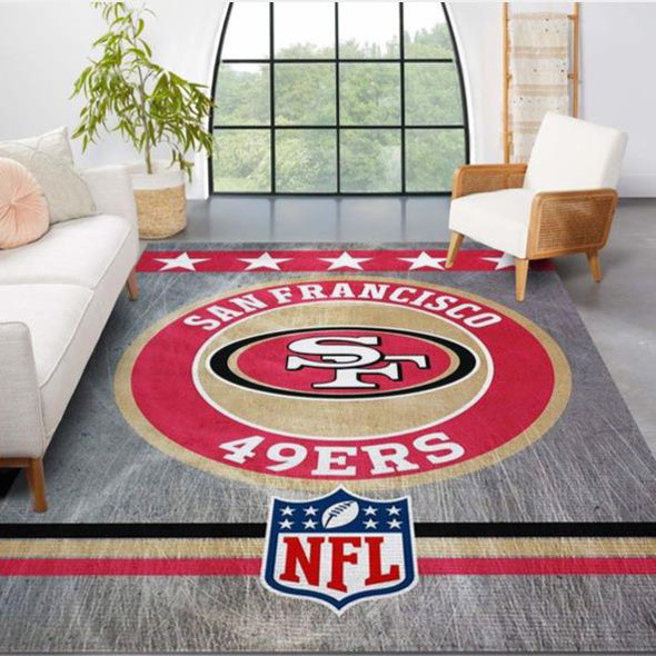 San Francisco 49ers Rug NFL Area Rug Dining Room Rug Outdoor Rug Rectangle Carpet