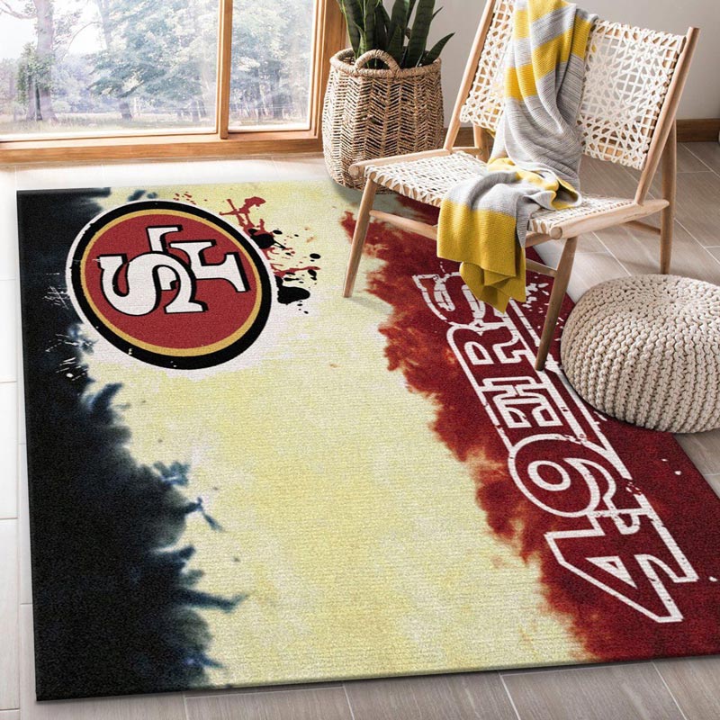 San Francisco 49ers Area Rug NFL Area Rug Kitchen Rug Outdoor Rugs Rectangle Carpet