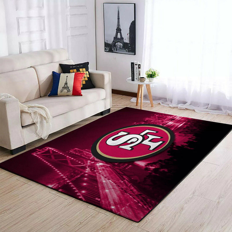 San Francisco 49ers Rug NFL Area Rug Bedroom Rug Outdoor Rugs Rectangle Carpet