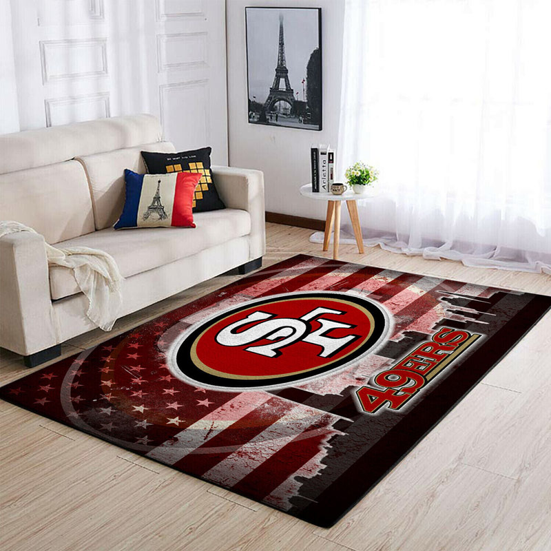 San Francisco 49ers Area Rug NFL Area Rug Living Room Rug Indoor Outdoor Rug Rectangle Carpet