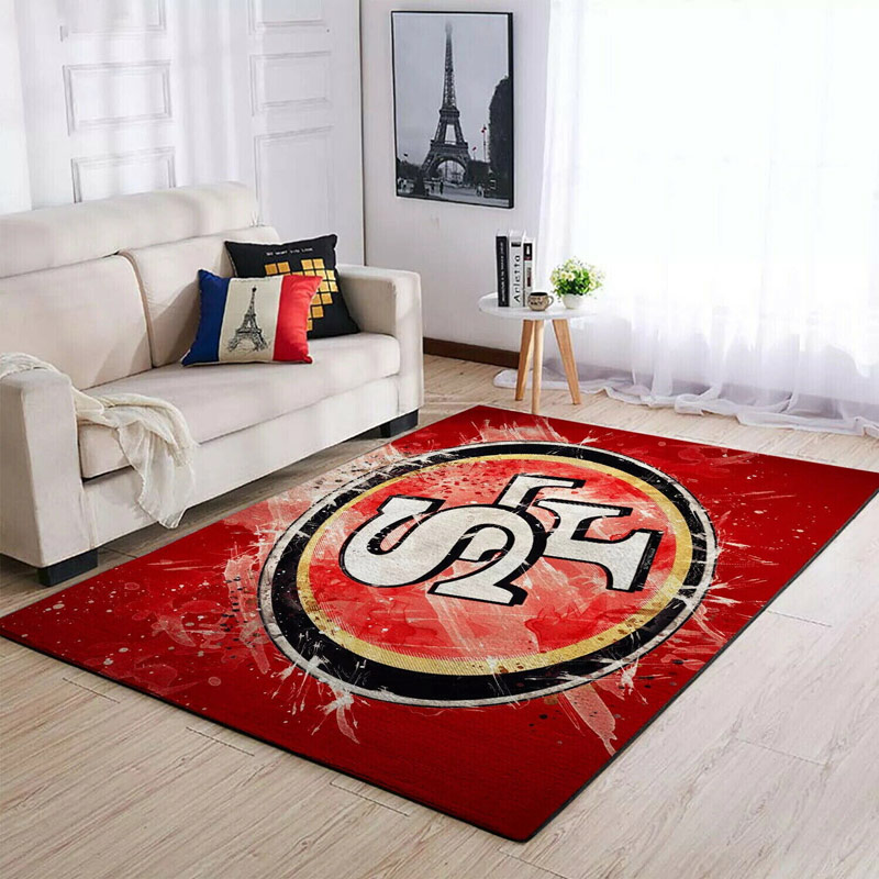 San Francisco 49ers Area Rug NFL Area Rug Dining Room Rug Indoor Outdoor Rug Rectangle Carpet