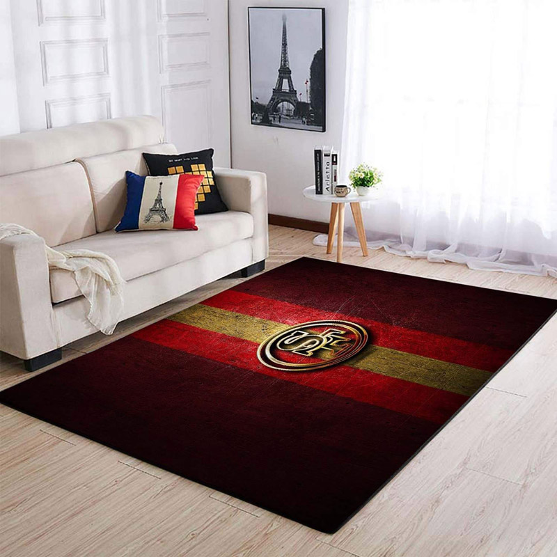 San Francisco 49ers Rug NFL Area Rug Dining Room Rug Indoor Outdoor Rug Rectangle Carpet