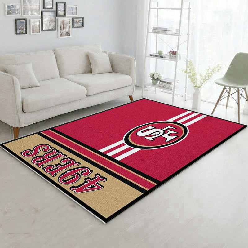 San Francisco 49ers Rug NFL Area Rug Dining Room Rugs Indoor Outdoor Rugs Rectangle Carpet
