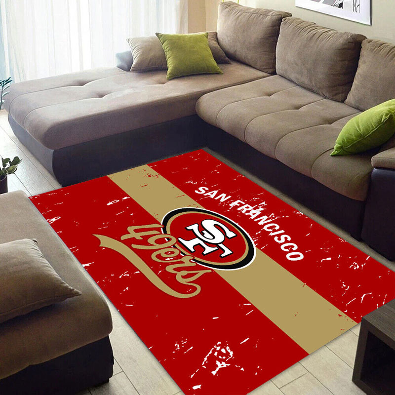 San Francisco 49ers Rug NFL Area Rug Bedroom Rug Outdoor Rug Rectangle Carpet