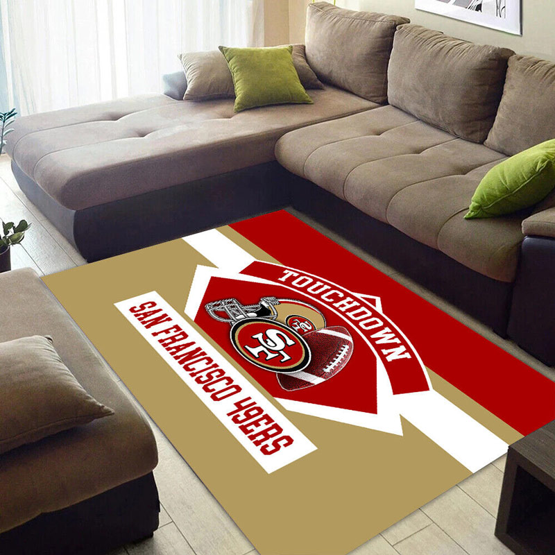 San Francisco 49ers Rug NFL Area Rug Bedroom Rug Indoor Outdoor Rug Rectangle Carpet