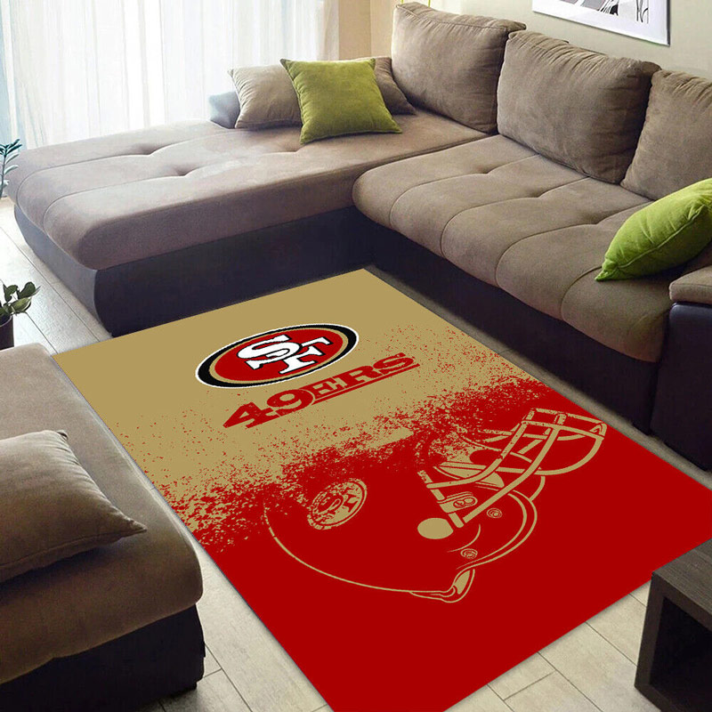 San Francisco 49ers Rug NFL Area Rug Bathroom Rug Indoor Outdoor Rug Rectangle Carpet