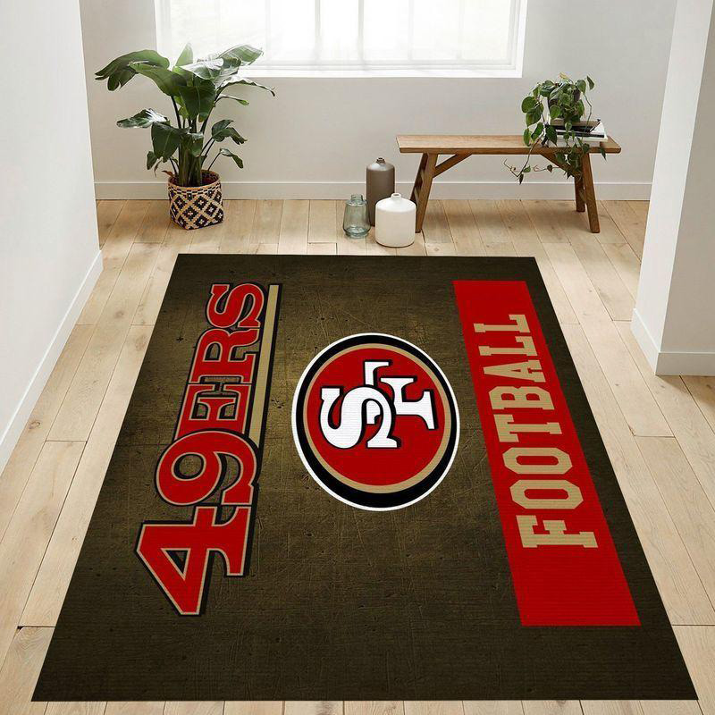San Francisco 49ers Area Rug NFL Area Rug Bedroom Rug Outdoor Rugs Rectangle Carpet