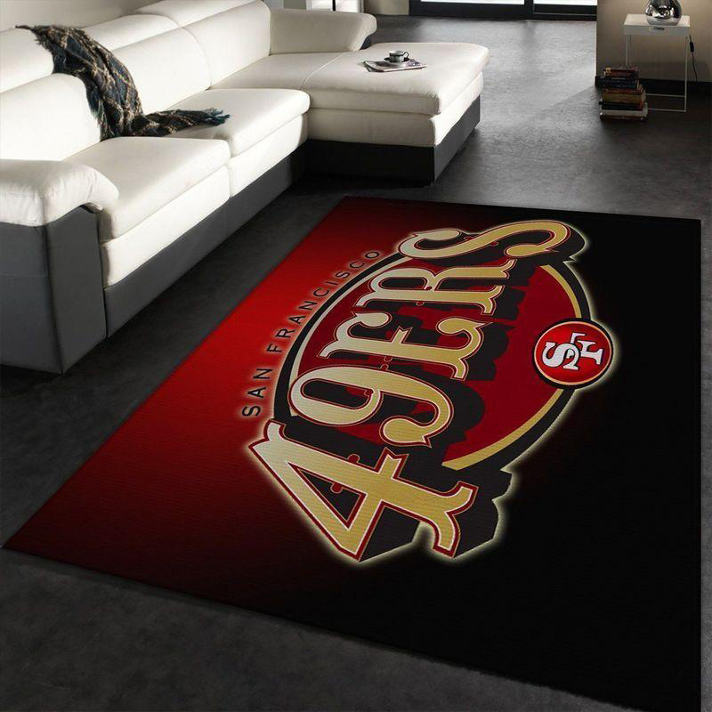 San Francisco 49ers Rug NFL Area Rug Living Room Area Rug Outdoor Rug Rectangle Carpet