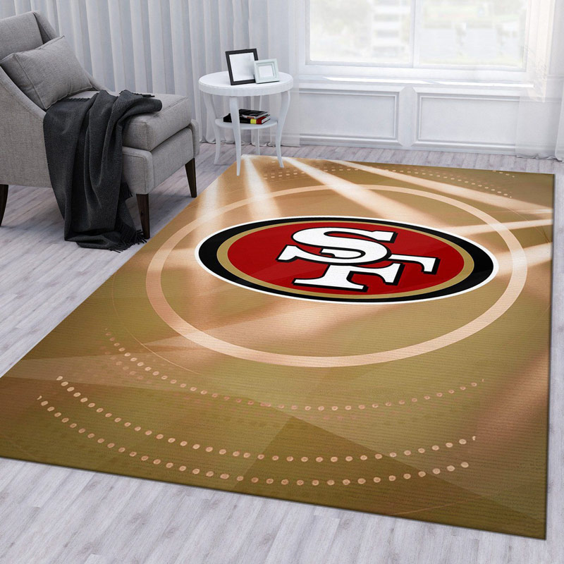 San Francisco 49ers Area Rug NFL Area Rug Bathroom Rugs Outdoor Rug Rectangle Carpet
