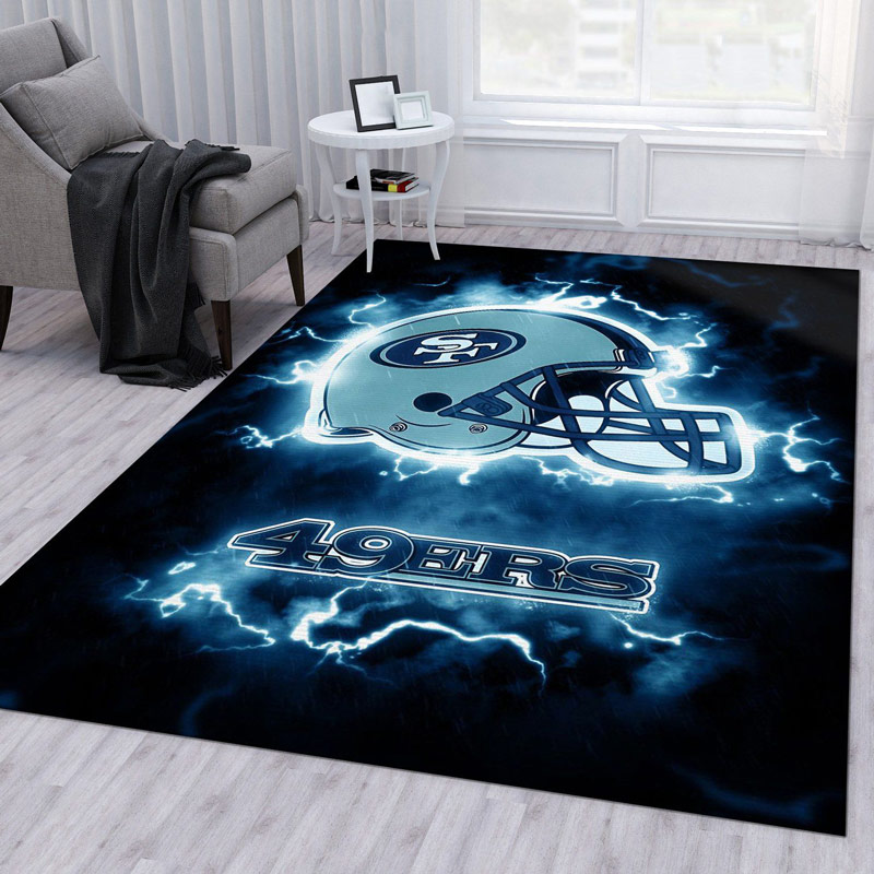 San Francisco 49ers Rug NFL Area Rug Dining Room Rugs Outdoor Rug Rectangle Carpet