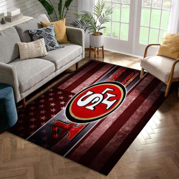 San Francisco 49ers Rug NFL Area Rug Dining Room Rugs Indoor Outdoor Rugs Rectangle Carpet