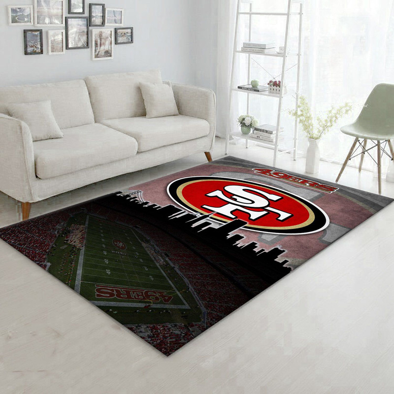 San Francisco 49ers Area Rug NFL Area Rug Living Room Rug Outdoor Rugs Rectangle Carpet