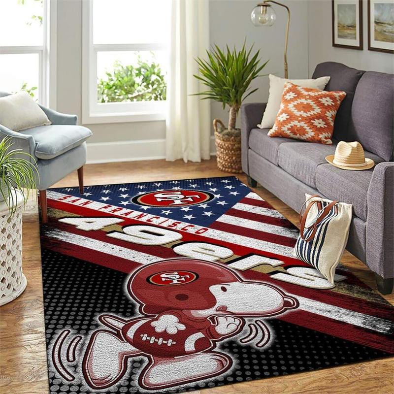 San Francisco 49ers Area Rug NFL Area Rug Dining Room Rugs Outdoor Rugs Rectangle Carpet