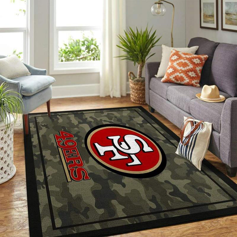 San Francisco 49ers Area Rug NFL Area Rug Living Room Rug Outdoor Rug Rectangle Carpet
