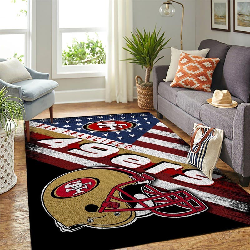 San Francisco 49ers Rug NFL Area Rug Living Room Area Rug Indoor Rugs Rectangle Carpet