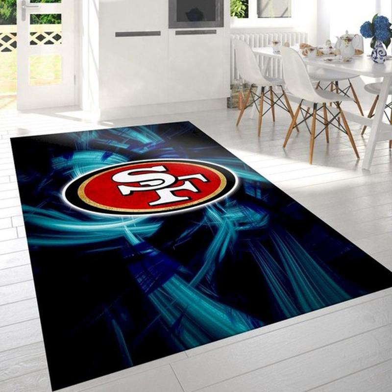 San Francisco 49ers Rug NFL Area Rug Living Room Rug Indoor Outdoor Rug Rectangle Carpet