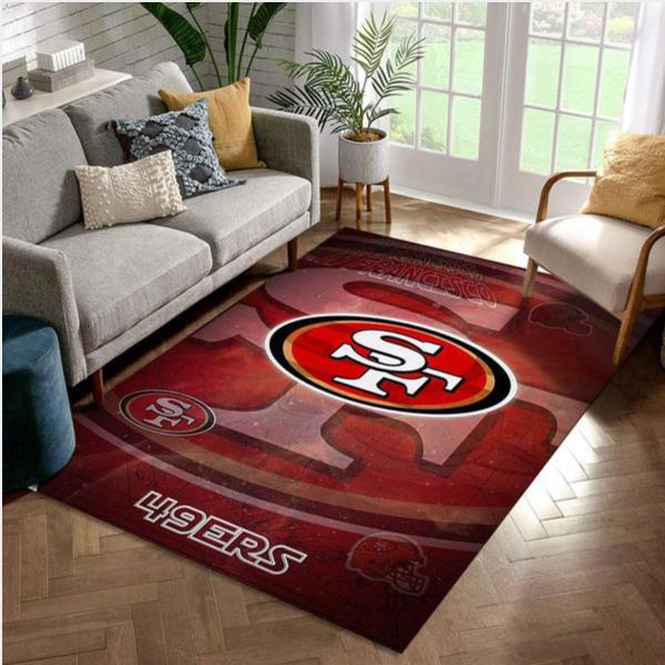 San Francisco 49ers Rug NFL Area Rug Living Room Area Rug Indoor Outdoor Rugs Rectangle Carpet