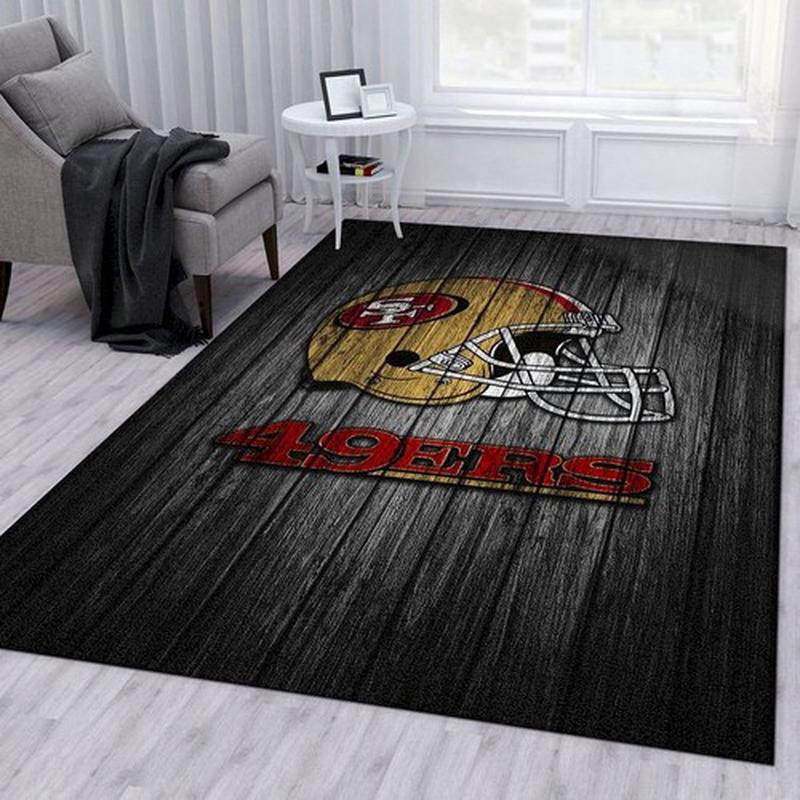 San Francisco 49ers Rug NFL Area Rug Bedroom Rug Indoor Rug Rectangle Carpet