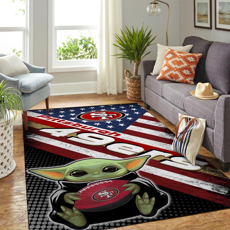 San Francisco 49ers Rug NFL Area Rug Living Room Rug Indoor Outdoor Rugs Rectangle Carpet