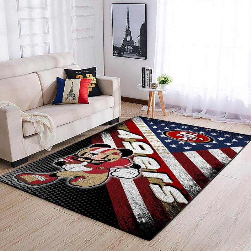 San Francisco 49ers Rug NFL Area Rug Living Room Area Rug Indoor Outdoor Rugs Rectangle Carpet