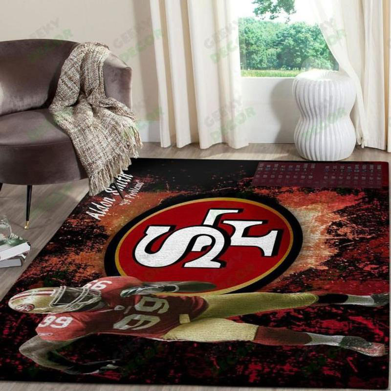 San Francisco 49ers Area Rug NFL Area Rug Bedroom Rug Indoor Outdoor Rugs Rectangle Carpet