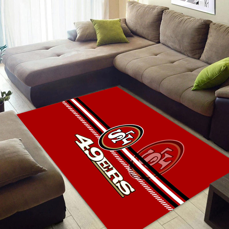 San Francisco 49ers Rug NFL Area Rug Living Room Rug Indoor Rug Rectangle Carpet
