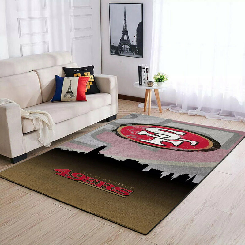 San Francisco 49ers Rug NFL Area Rug Bedroom Area Rug Indoor Outdoor Rugs Rectangle Carpet