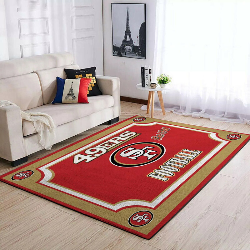 San Francisco 49ers Rug NFL Area Rug Bathroom Rugs Indoor Outdoor Rug Rectangle Carpet