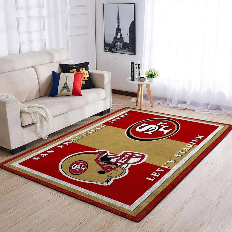 San Francisco 49ers Area Rug NFL Area Rug Bedroom Area Rug Outdoor Rugs Rectangle Carpet