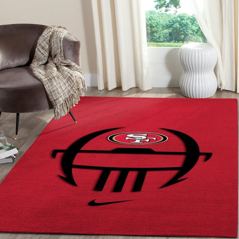 San Francisco 49ers Area Rug NFL Area Rug Living Room Rug Outdoor Rugs Rectangle Carpet