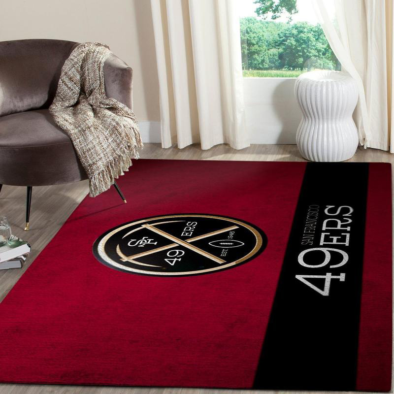 San Francisco 49ers Area Rug NFL Area Rug Living Room Rug Indoor Rugs Rectangle Carpet