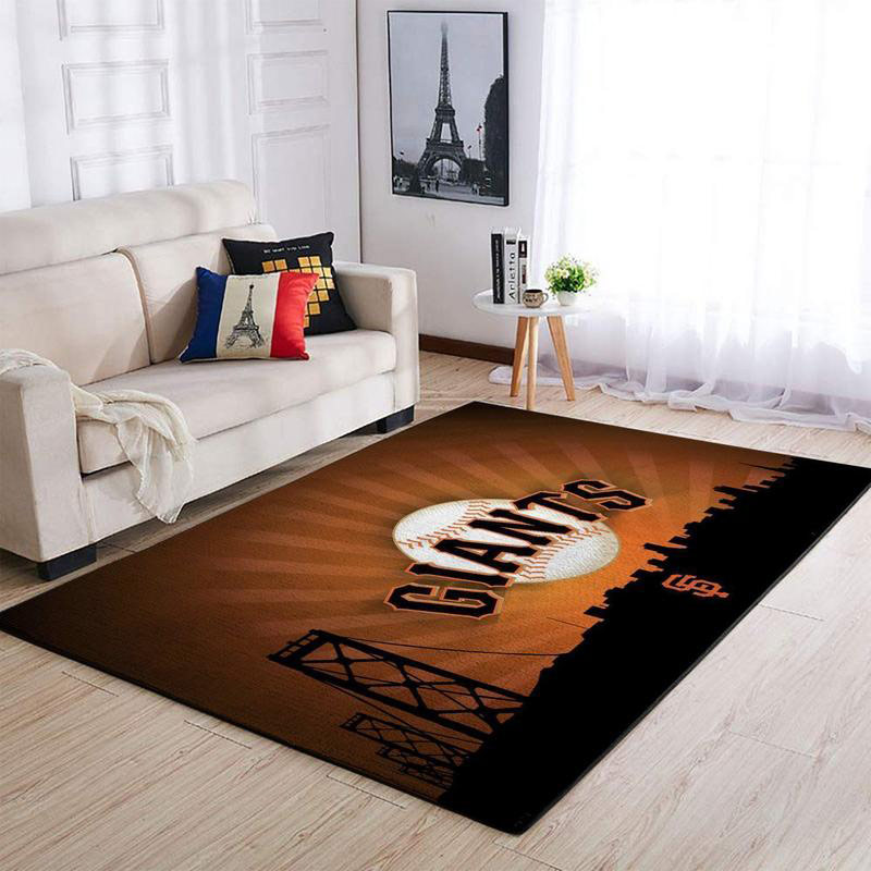 San Francisco Giants Area Rug MLB Area Rug Bedroom Area Rug Indoor Outdoor Rug Rectangle Carpet