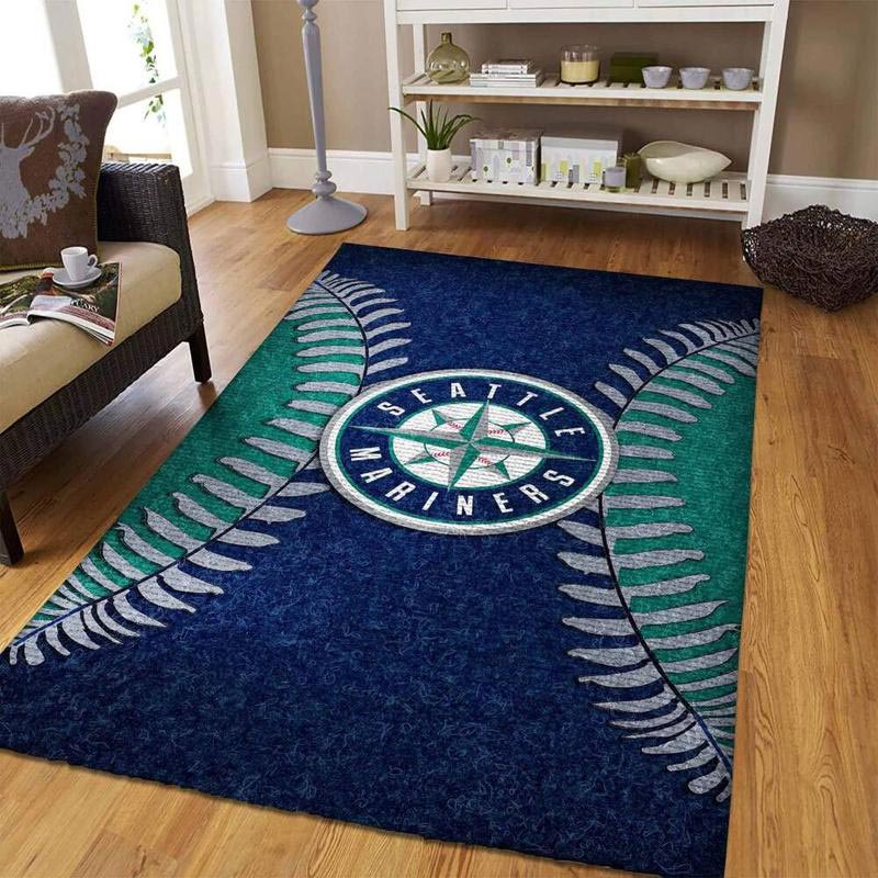 Seattle Mariners Rug MLB Area Rug Living Room Area Rug Outdoor Rugs Rectangle Carpet