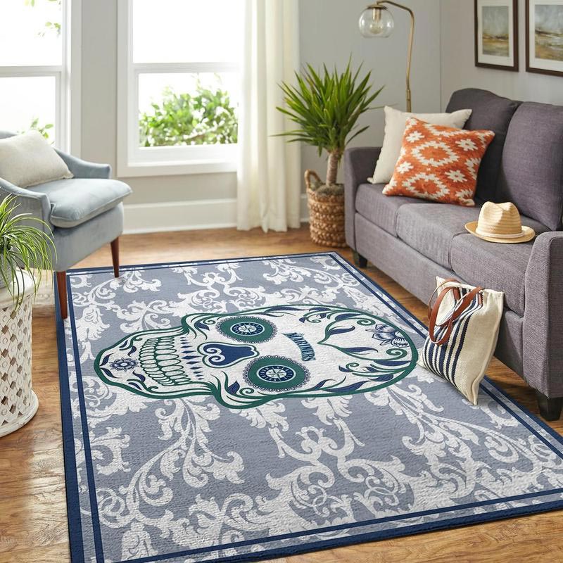 Seattle Mariners Area Rug MLB Area Rug Bedroom Rug Outdoor Rugs Rectangle Carpet