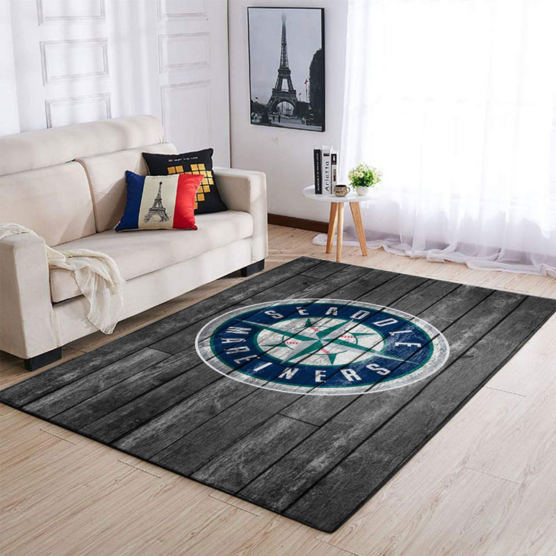 Seattle Mariners Rug MLB Area Rug Dining Room Rugs Indoor Rugs Rectangle Carpet