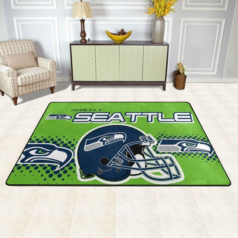 Seattle Seahawks Rug NFL Area Rug Living Room Area Rug Outdoor Rug Rectangle Carpet