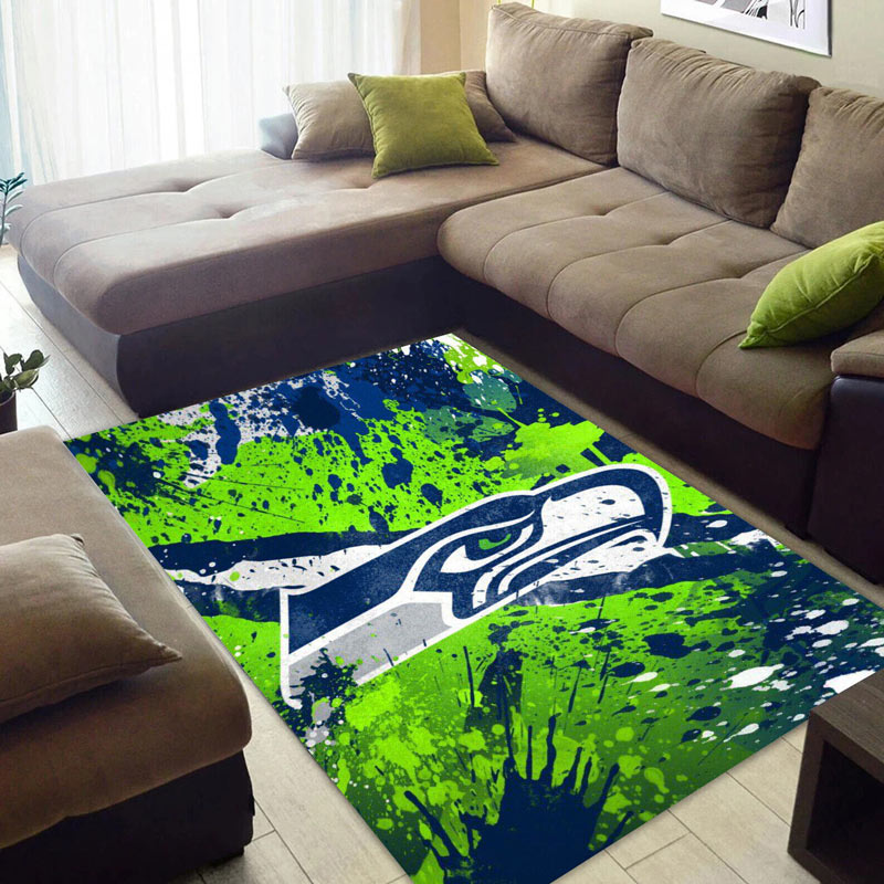 Seattle Seahawks Area Rug NFL Area Rug Bathroom Rugs Outdoor Rugs Rectangle Carpet