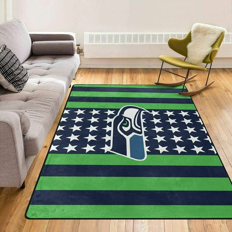Seattle Seahawks Rug NFL Area Rug Living Room Area Rug Indoor Outdoor Rugs Rectangle Carpet